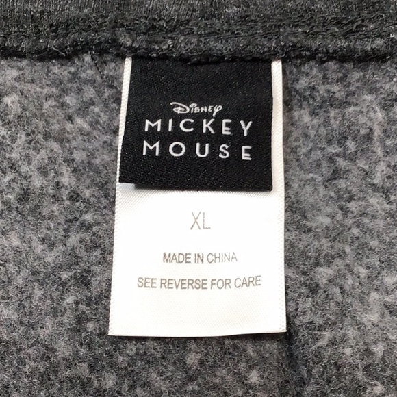 🎄MICKEY MOUSE Christmas Charcoal Drawstring Waist Elastic Ankle Fleece Joggers - Picture 2 of 8